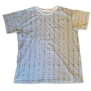 Marley T-Shirt XL White Black Geometric Star Print Short Sleeve Cotton Tee
